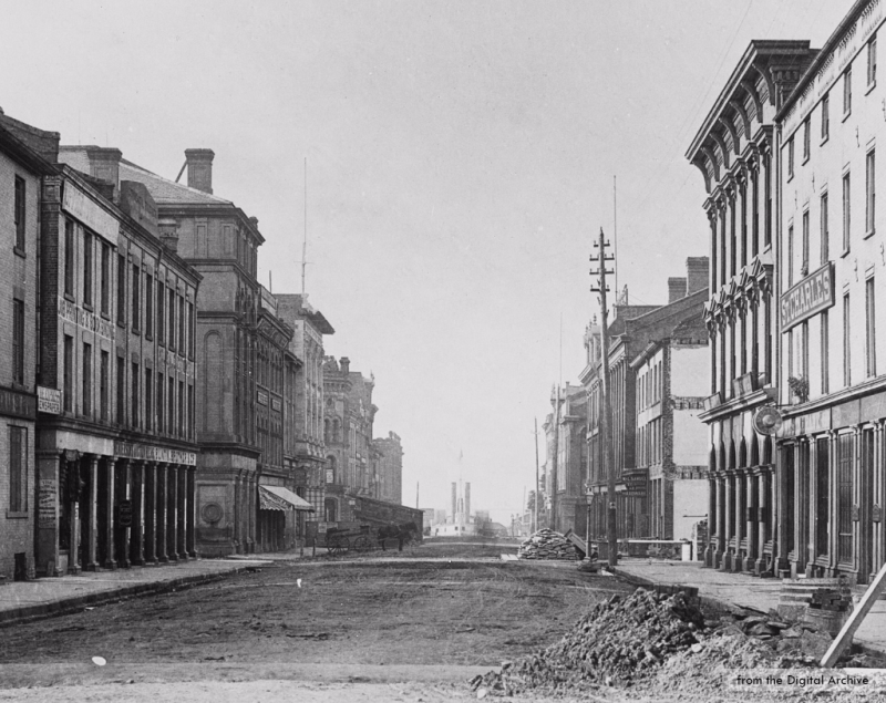 Yonge and King with dirt road