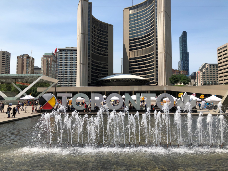 New City Hall and TO sign New City Hall and TO sign