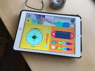 Tablet with robot controls Tablet with robot controls