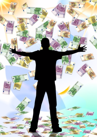 raining money